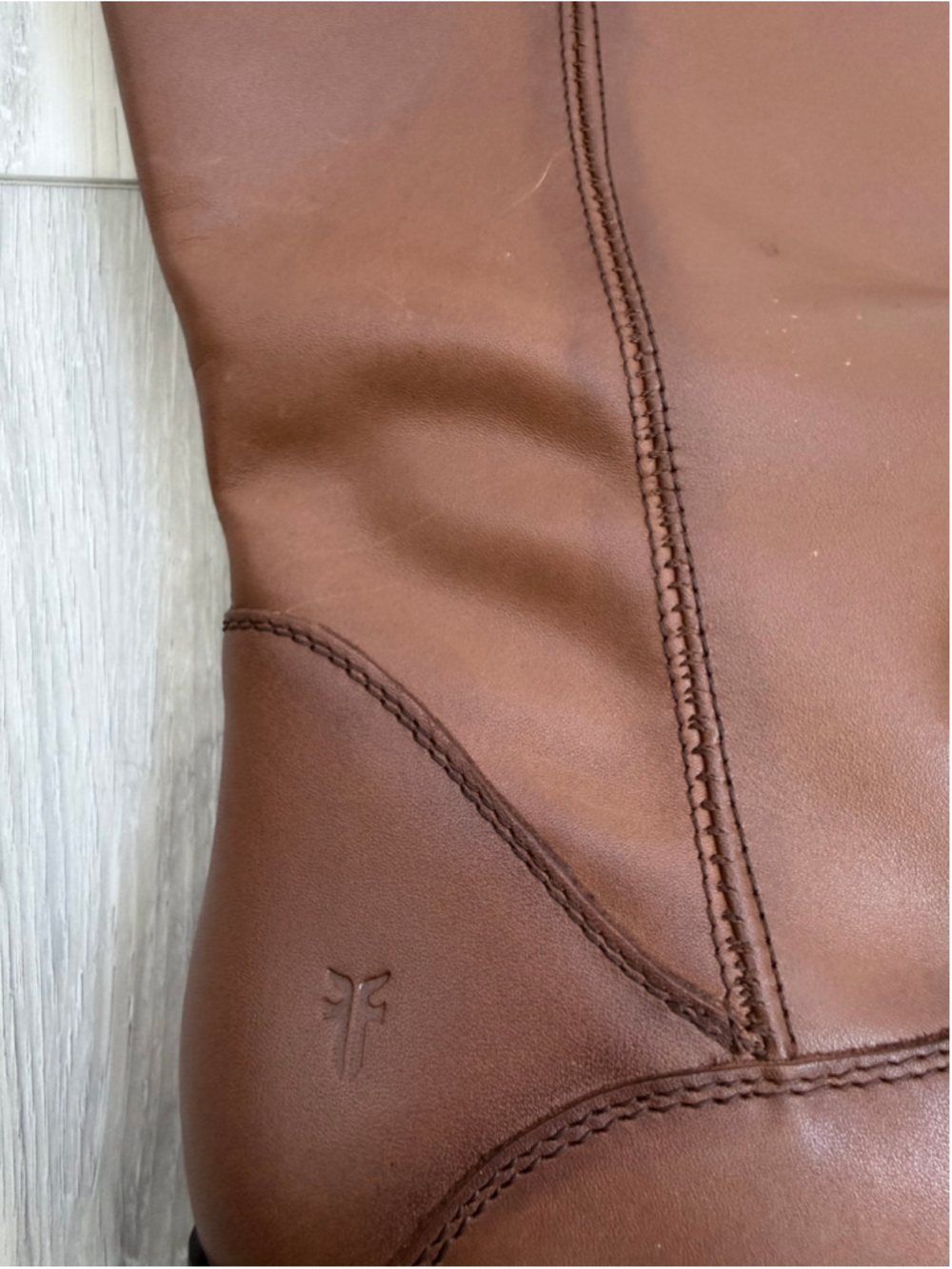 Frye Marissa Medallion Tall Riding Boots Women’s 7 Cognac Leather New Without Bo - Picture 9 of 14